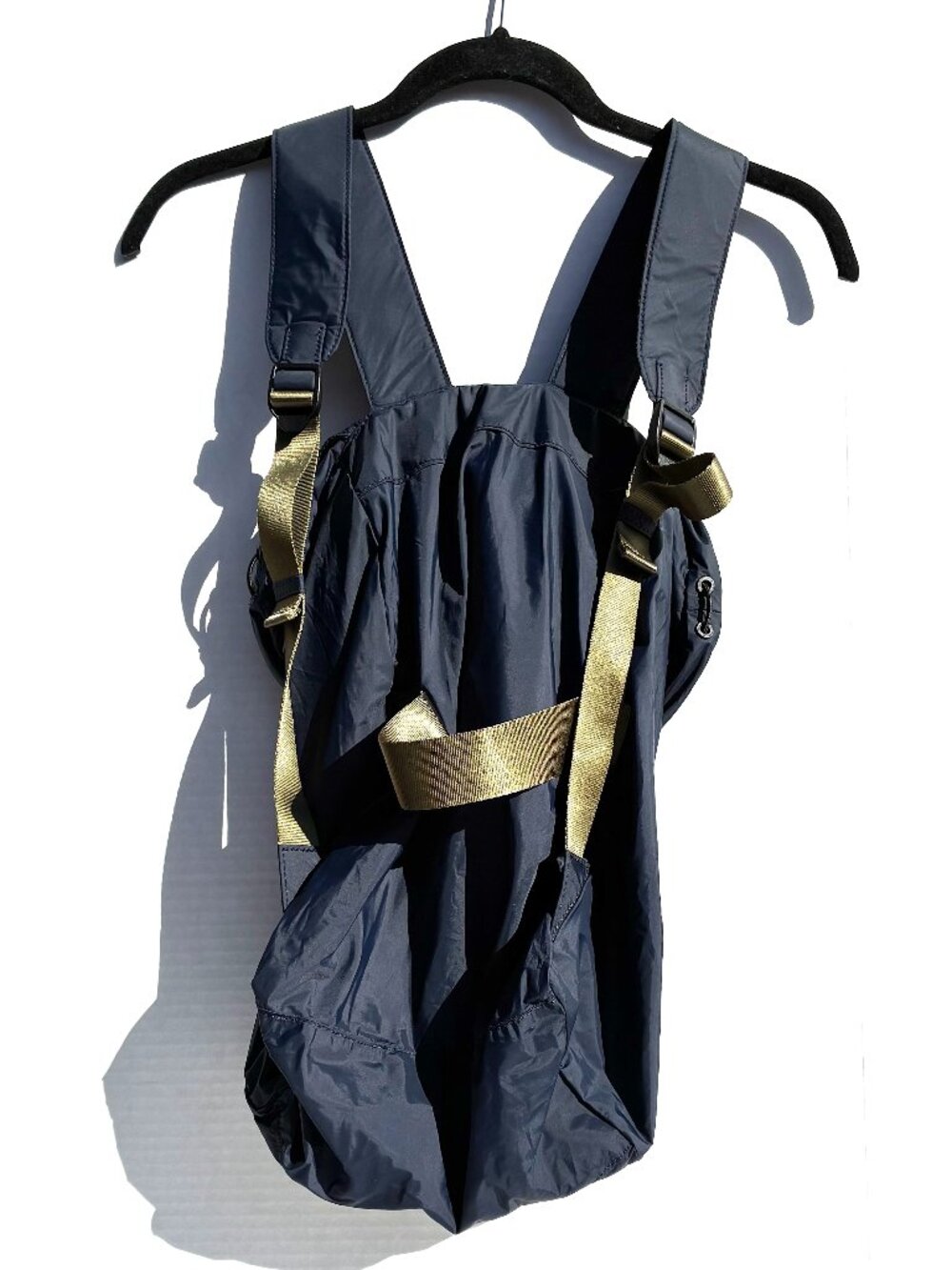 Away Packable Water-Resistant Backpack, Navy/Tan - Picture 2 of 9